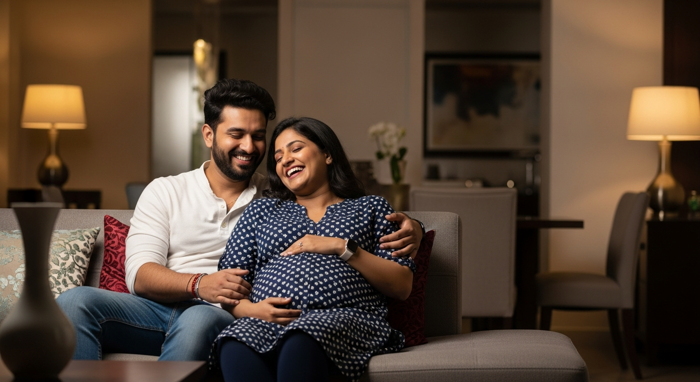 Happy Indian family